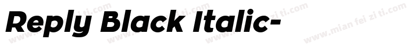 Reply Black Italic字体转换